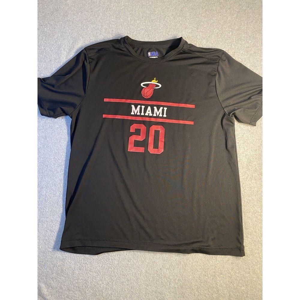 NBA Miami Heat TX3 Cool Mens Large Athletic Black Short Sleeve Shirt #20 Winslow